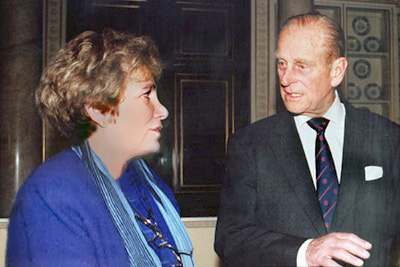 Frances Pinter & Prince Philip, Duke of Edinburgh, 2003